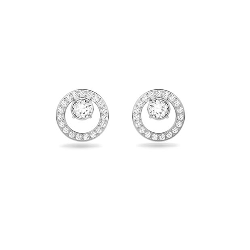 Laimons Orecchini A Pressione Donna In Argento Sterling 925 Con Zircone - Disco Rotondo 6mm, Confezione Regalo