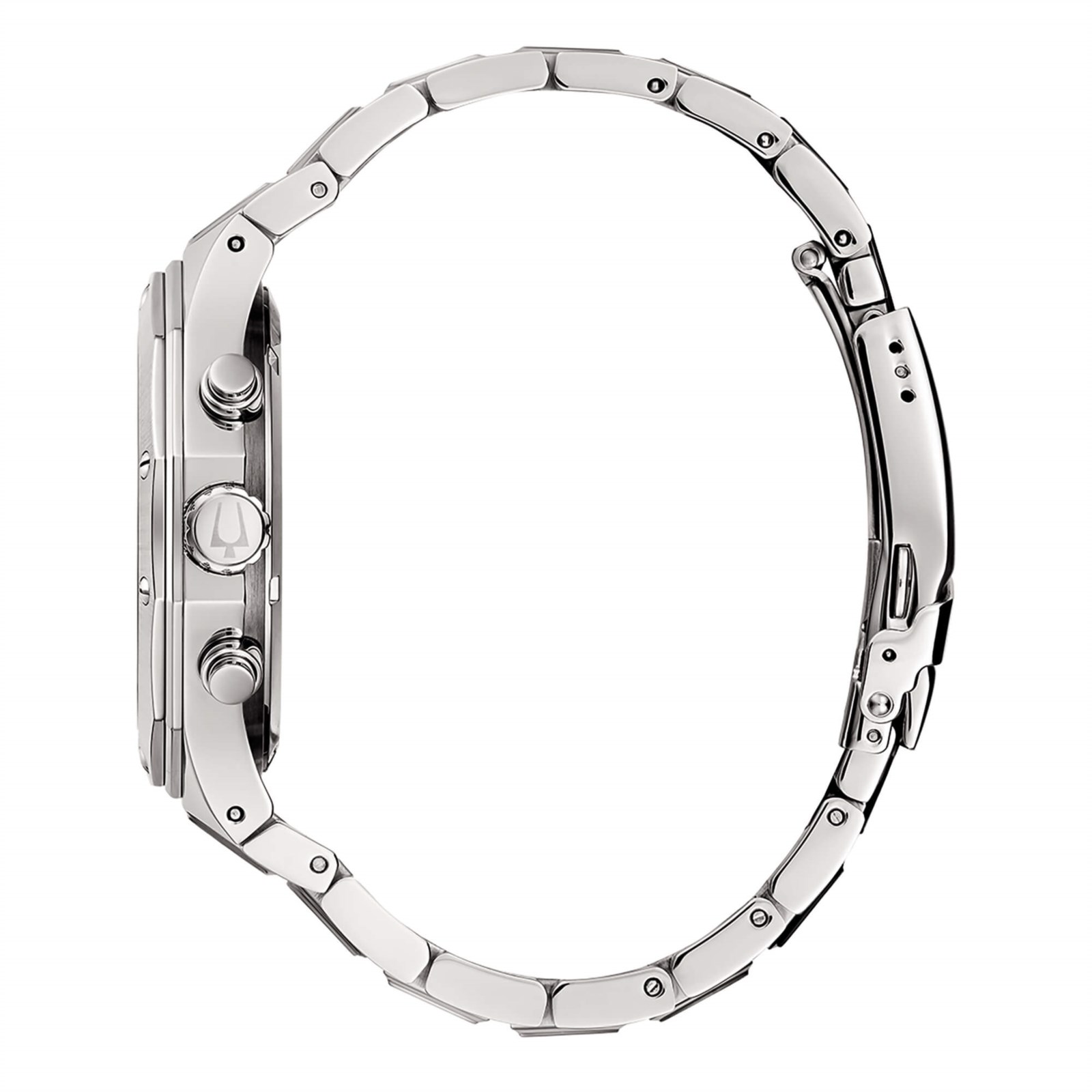 Bulova Octagon Chronograph 96B410 - Orologio Uomo Quarzo, Cassa Acciaio 44mm, Cinturino Acciaio, Impermeabile 10 Atm