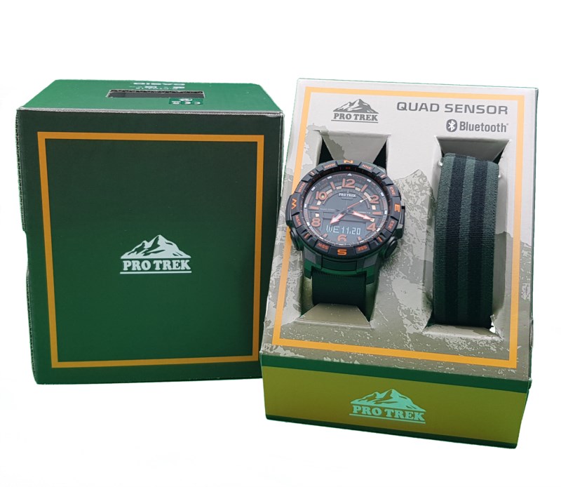 Orologio Quarzo CASIO Pro trek prt-b50 Prt-b50fe-3er Resina 50 mm Bluetooth  Uomo