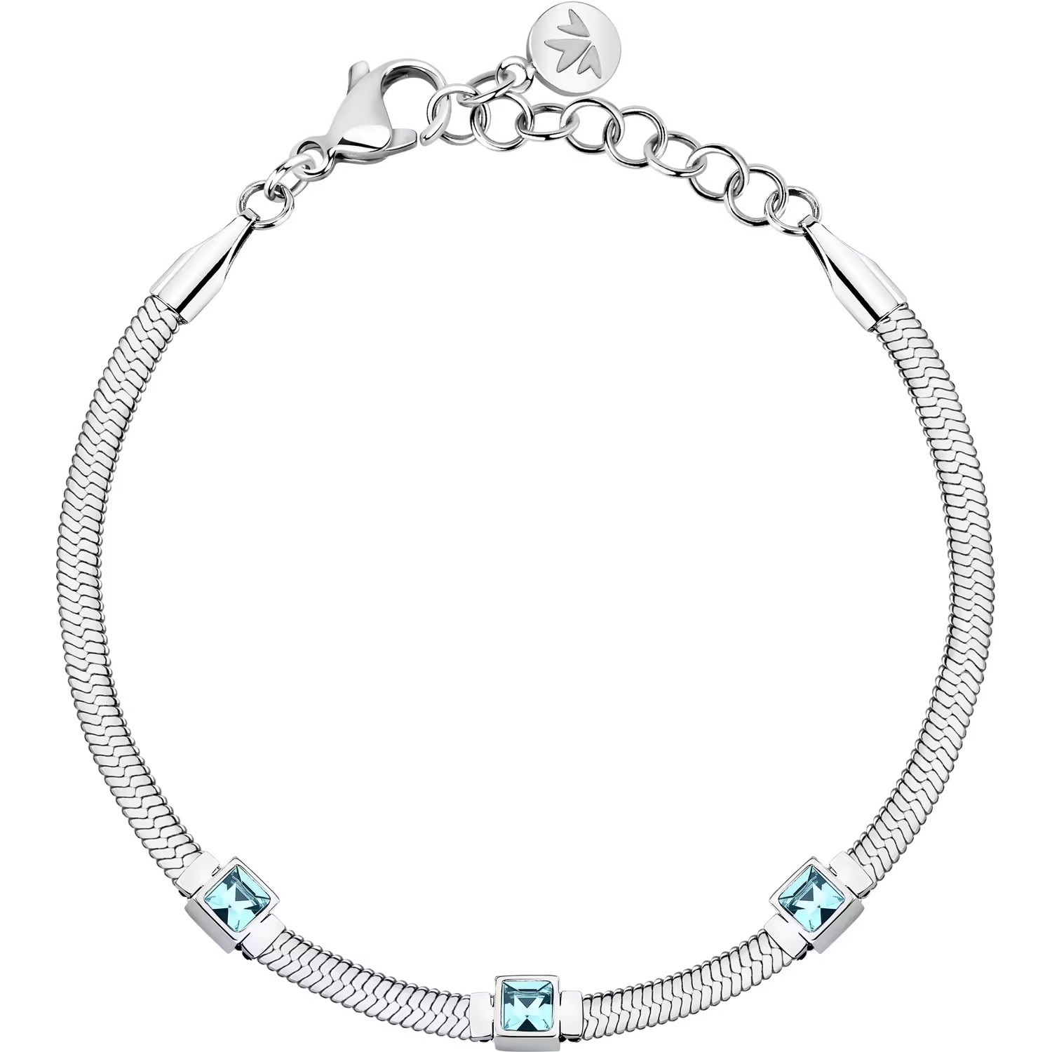 Morellato Maia Bracciale Donna Acciaio Con Cristalli E IPRG - Lunghezza Regolabile 16,5+5+3 Cm - Collezione Maia