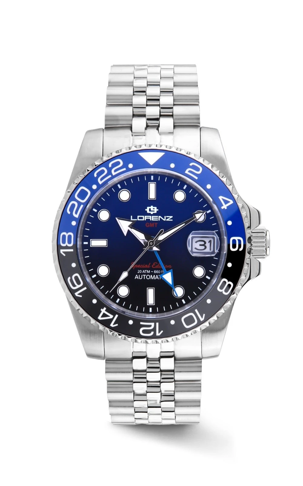 Orologio Lorenz 030257BB gmt two time zone Automatico Uomo