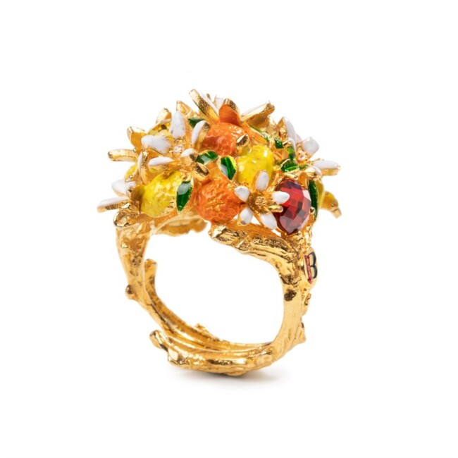 Anelli 20001007 anello fiori di zagara con smalti