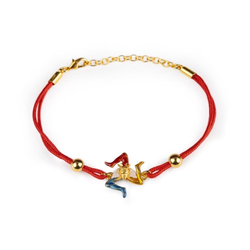 trinacria 60000035 bracciale cordino new trinacria
