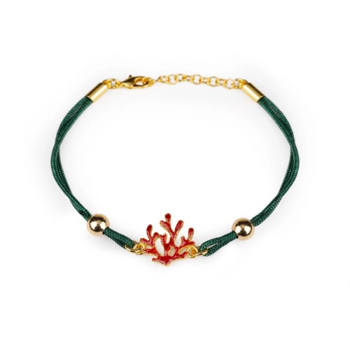 Bracciale bracciale cordino new corallo