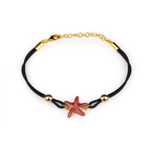 Bracciale 60000037 bracciale cordino new stella marina rossa
