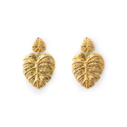 Monstera 60000047 orecchini monstera gold