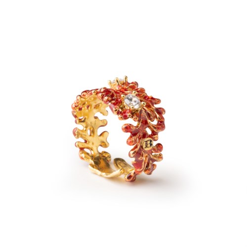 Anelli 60000103 anello corallo smalti