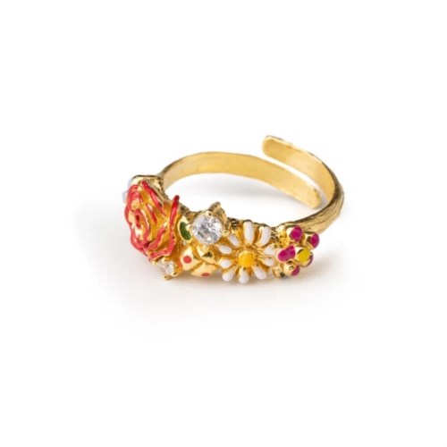 Anello 60000109 anello giardino fiorito smalti