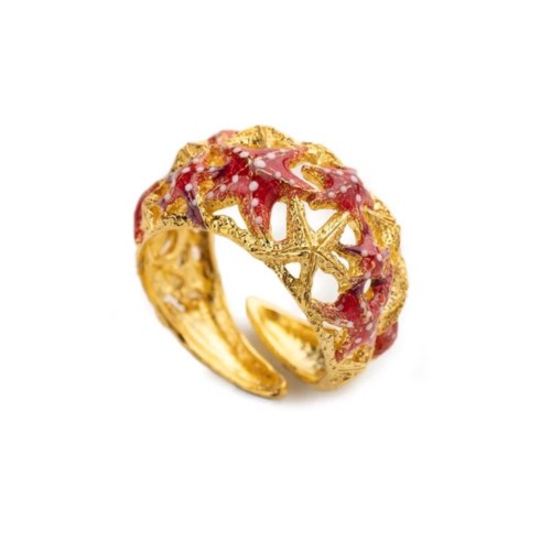 Anello 60000171 anello fascia stelle marine smalti
