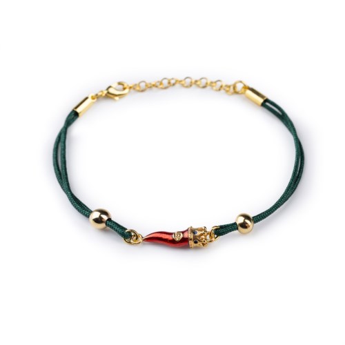 Bracciale 60000226 bracciale cordino corno smalti