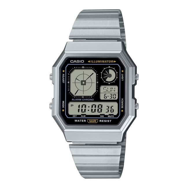 Casio CA53W-1: Orologio Vintage Con Calcolatrice A 8 Cifre, Doppio Fuso Orario, Resistente All'Acqua