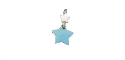Animaletti a170/1-stellina smaltata acquamarina