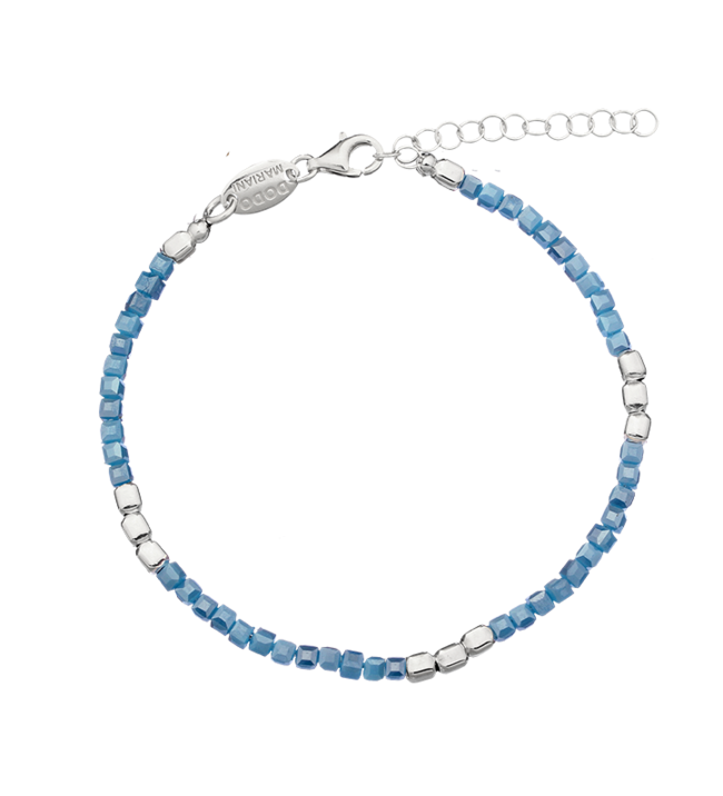 Arcoiris ai105 bracciale arcoiris mezzi cristalli turchese e sampietrini