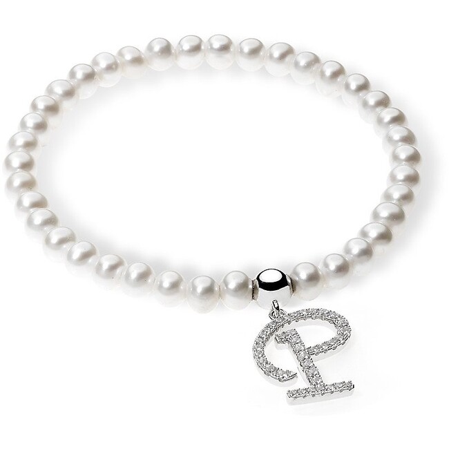 ARGENTO E PERLE BRACCIALE aab 048
