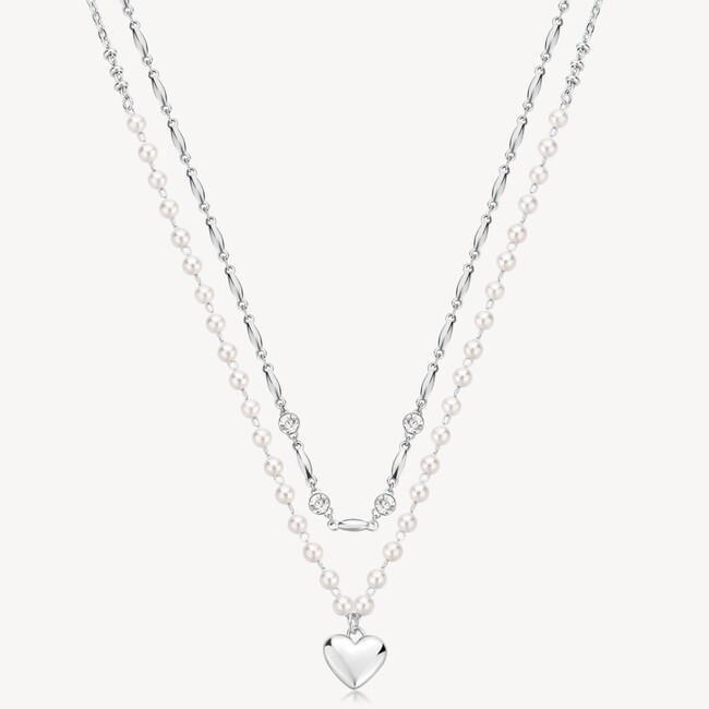 Brosway Collana Emphasis BEH06 – Acciaio E Cristalli, Finitura Oro 14K, Regalo Per Lei
