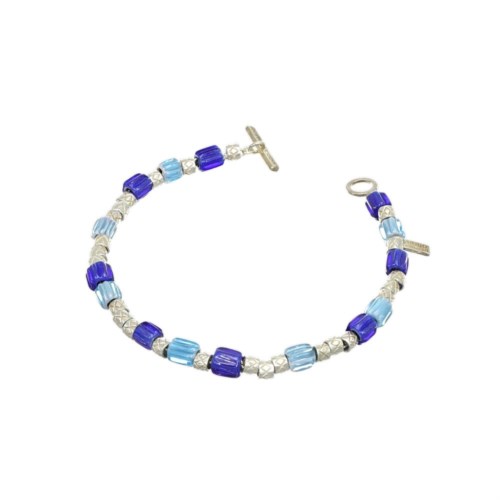 Le Basi br84-18 bracciale particelle/rigatini in ceramica mare