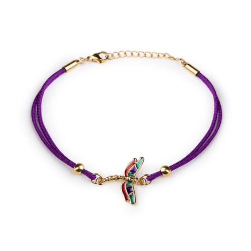 Bracciale bracciale cordino libellula smalti