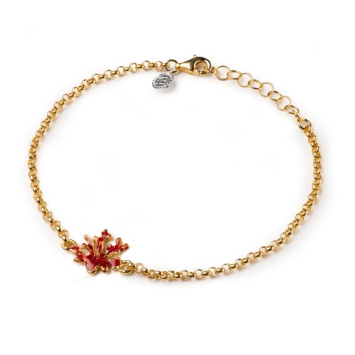 Bracciale bracciale rolo' corallo smalti