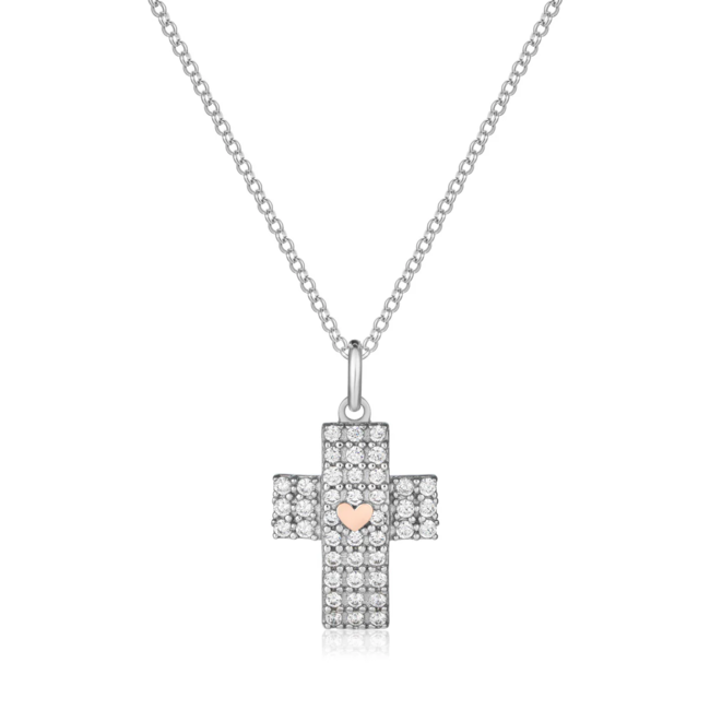 Roberto Giannotti Collana Donna In Argento 925 E Zirconi, Lunga 44 Cm Con Certificato E Confezione Regalo